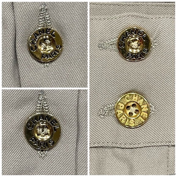 CHANEL Khaki Wool High Waist Vintage Skirt US 0 FR 30 - Picture 8 of 14